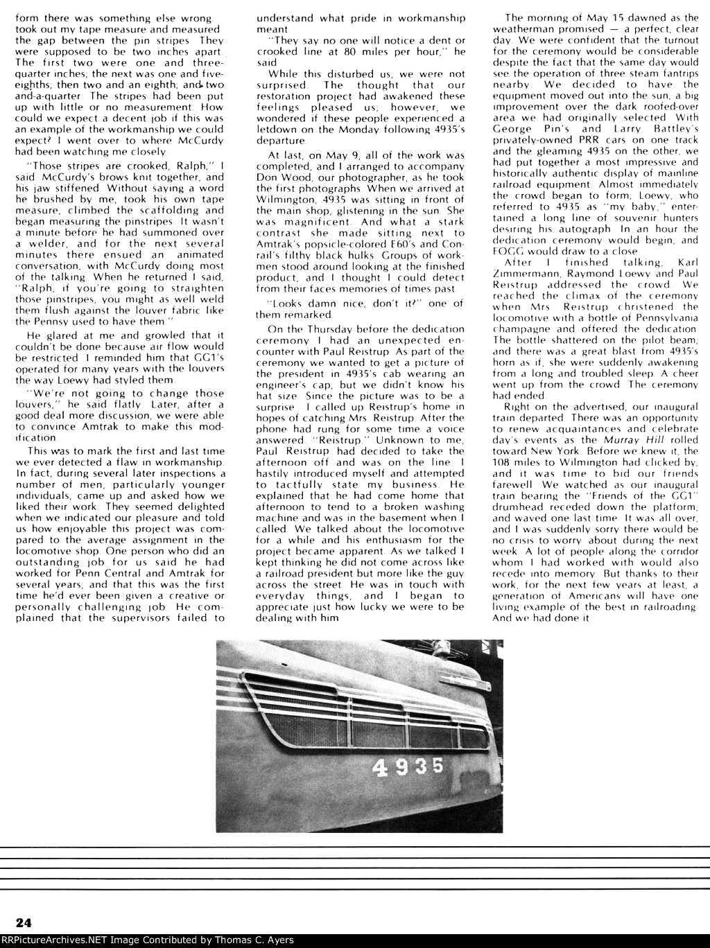 "Taking Of Amtrak 4935," Page 24, 1977